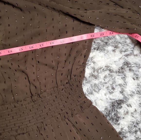 Old Navy Long Sleeve Flowy Dress in Dark Brown with Pockets! - Picture 8 of 13